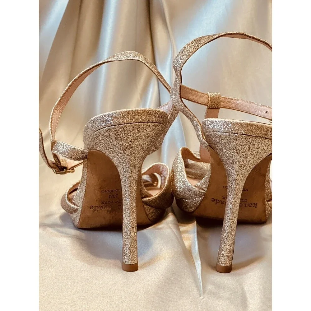 Kate Spade New York Women Size 10M Feodora Almond Toe Stiletto Sandals Wedding